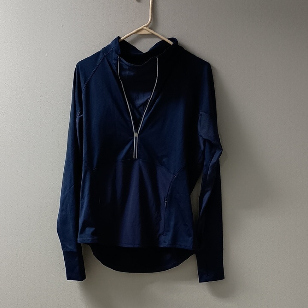Athleta Navy Blue Half-Zip Pullover